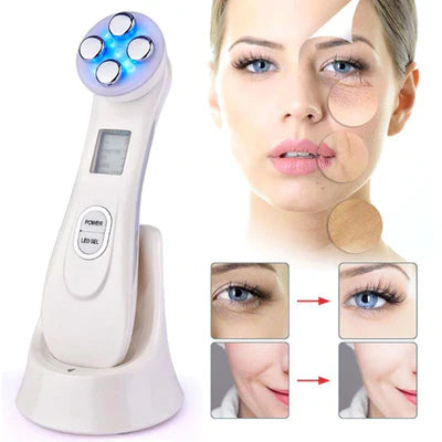 Aparelho Facial de Radiofrequência LED 5 em 1